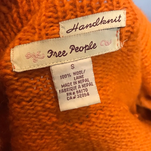 Free People Handknit Cropped Patterned Cardigan - Picture 8 of 8